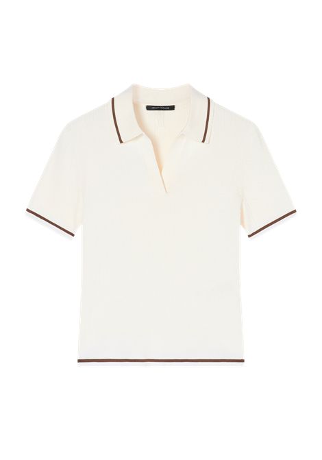 V-neck polo shirt with contrasting trim ARMANI EXCHANGE | sweaters | XW001897 AF10352U1003